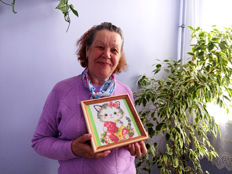 Алмазная вышивка «Летняя кошечка»