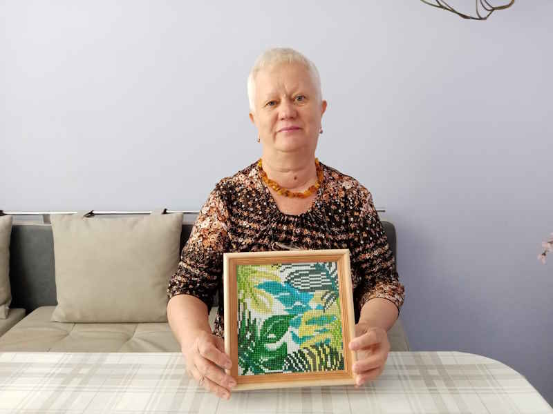 Алмазная вышивка «Зеленая листва»